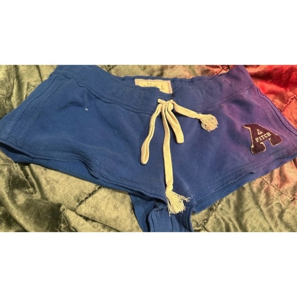 Abercrombie OS Blue Stringed Short Shorts - Picture 2 of 7